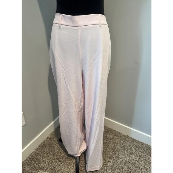 Haver & Blair Pants - Haver & Blair Dress Pants Sz XL Pink Pull On Wide Leg Stretch Elastic Waist Prep